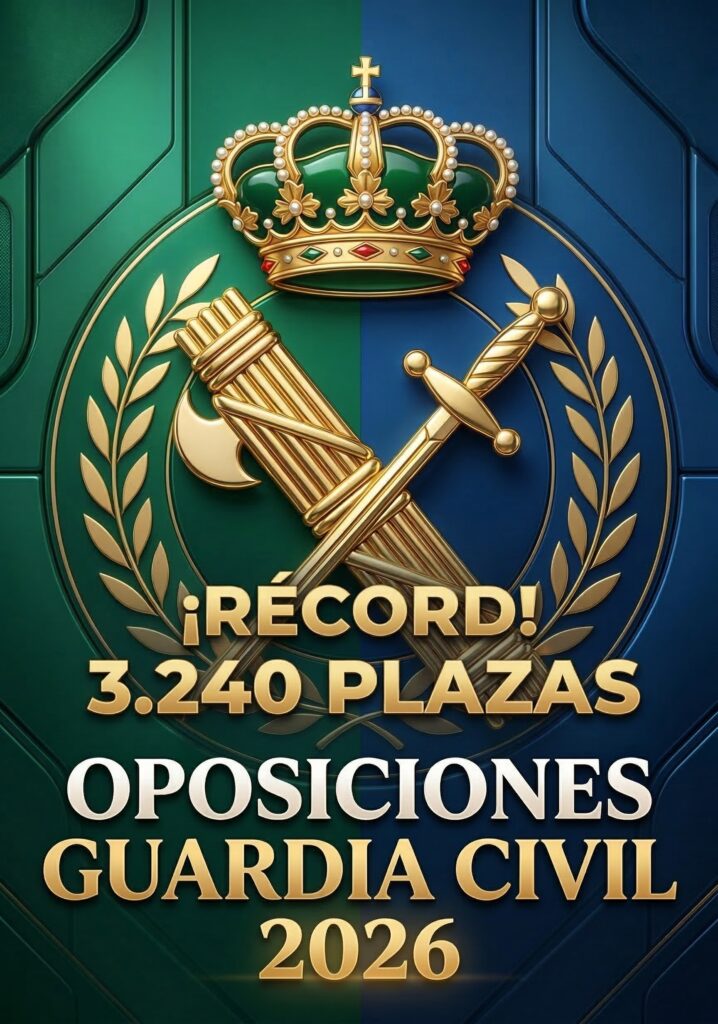 Plazas oposiciones guardia civil 2026