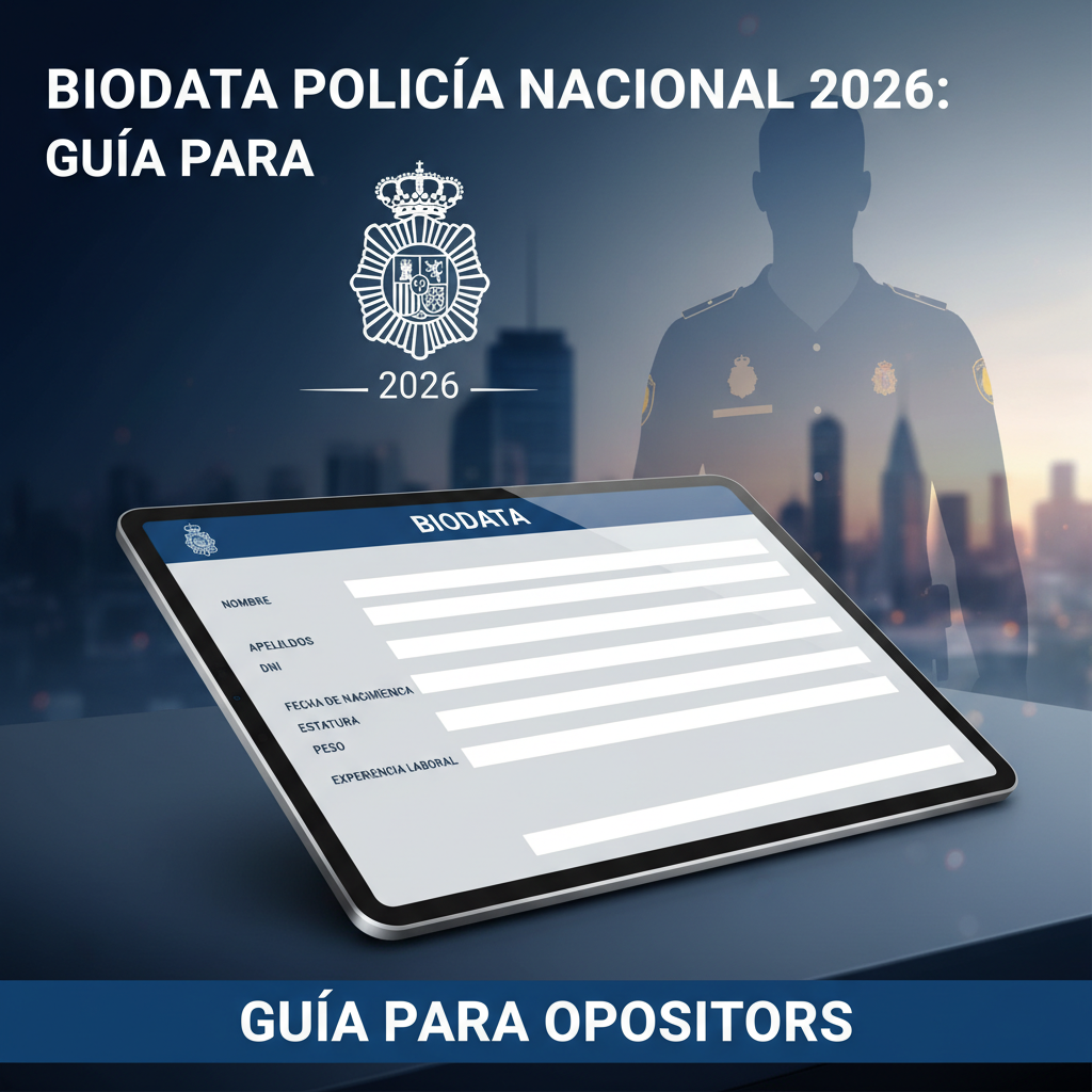 Biodata Policía Nacional 2026: Guía para Opositores