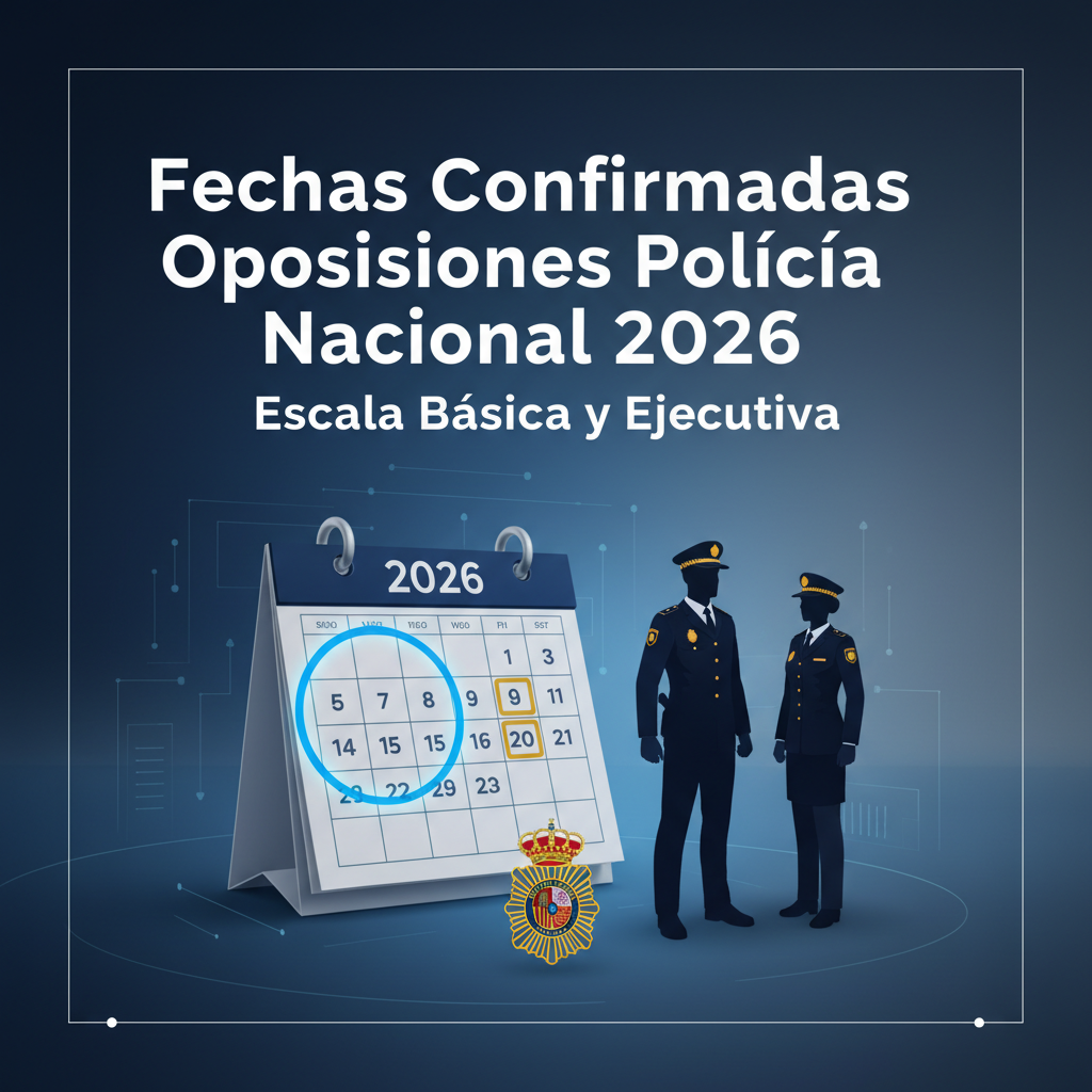 Fechas Confirmadas Oposiciones Policía Nacional 2026: Escala Básica y Ejecutiva