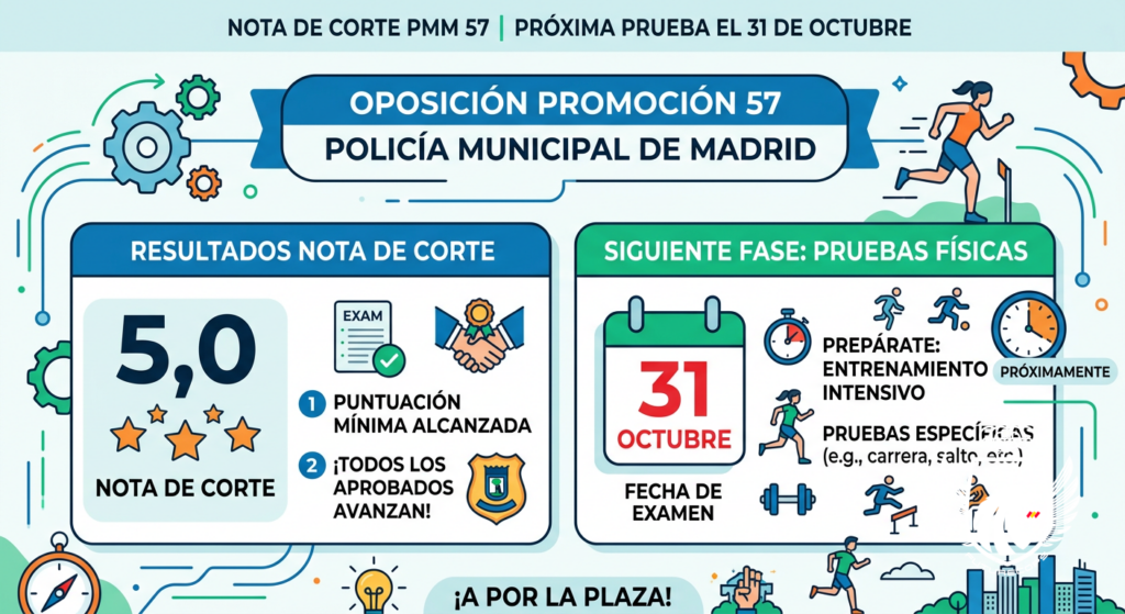 Infografía: Nota de corte PMM 57: próxima prueba el 31 de octubre