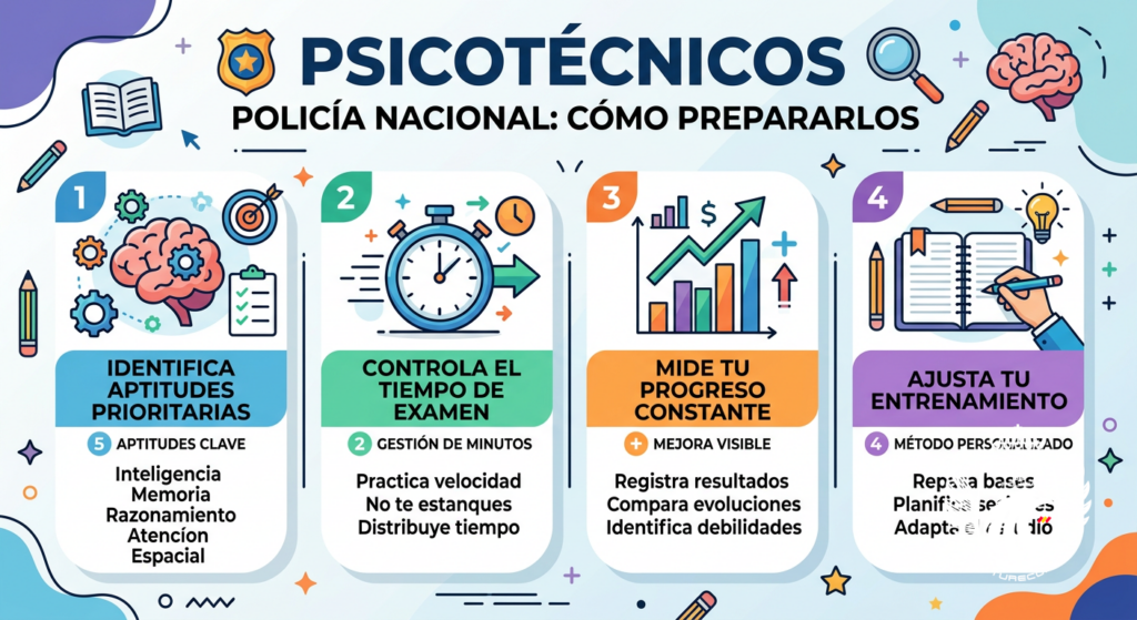 Infografía: Psicotécnicos Policía Nacional: cómo prepararlos